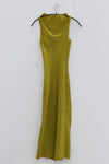 Marc Le Bihan Silk Shrink Stretch Sleeveless Dress 21967 Collection France MLB-21967 E23-ANIS